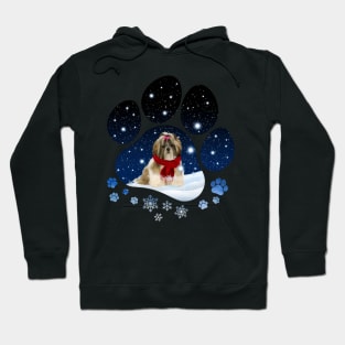 Snow Paw Shih Tzu Christmas Winter Holiday Hoodie